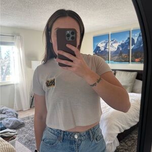Embroidered Cropped Tshirt